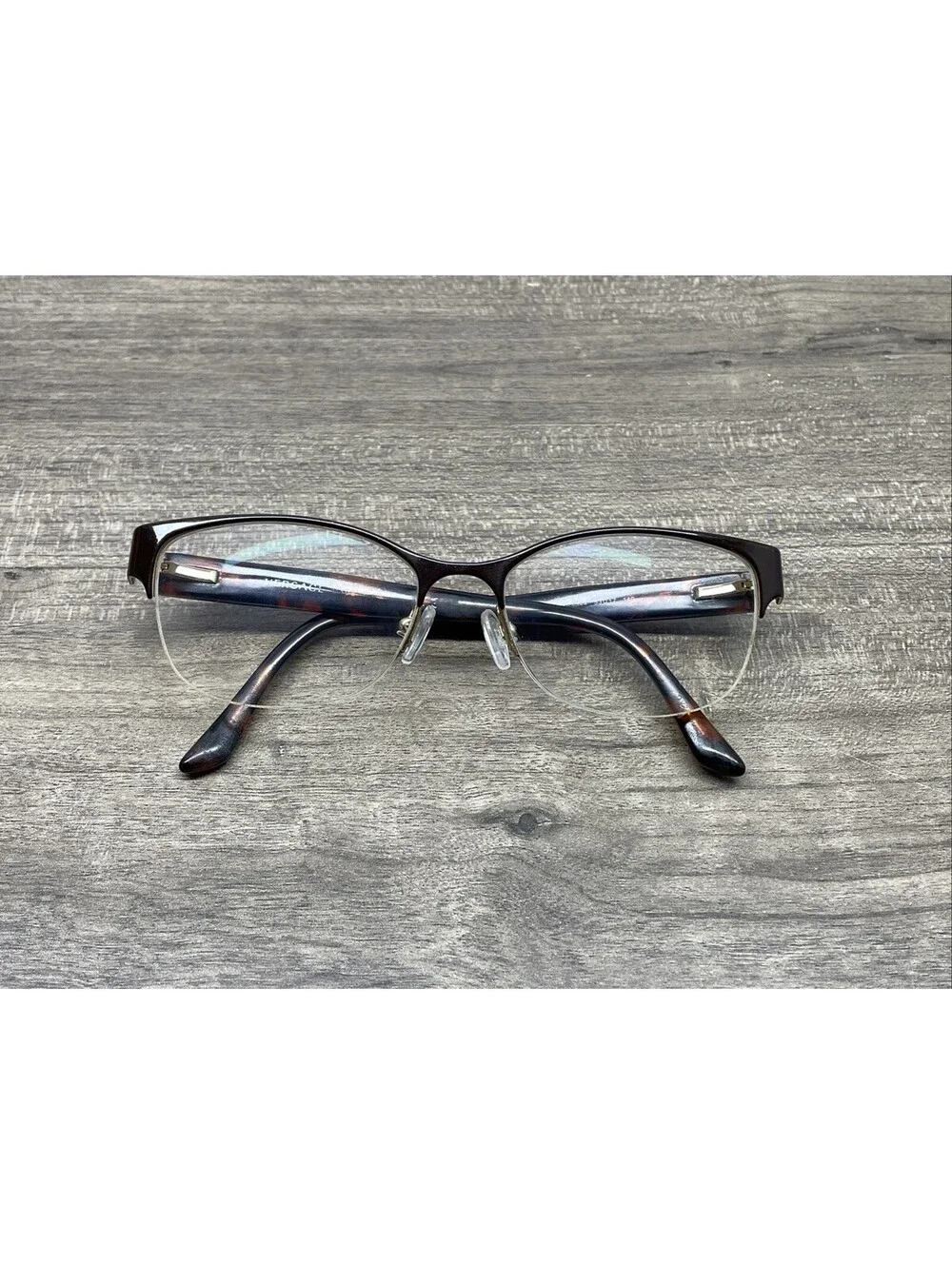 Versace Designer Eyeglasses 1222 1344 Gold Brown Tortoise Flex Hinge 53-17-140